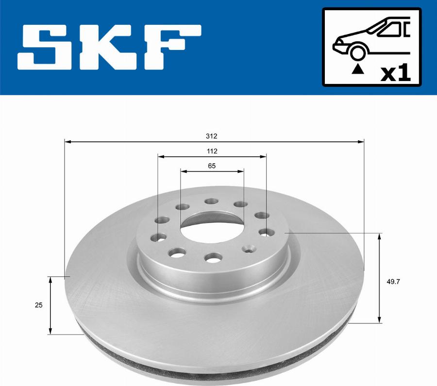 SKF VKBD 80006 V1 - Bremžu diski autodraugiem.lv