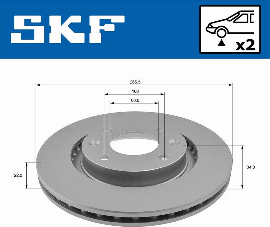 SKF VKBD 80001 V2 - Bremžu diski autodraugiem.lv