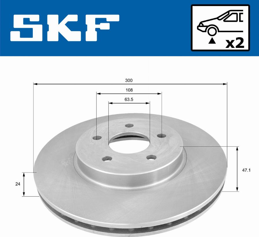 SKF VKBD 80015 V2 - Bremžu diski autodraugiem.lv