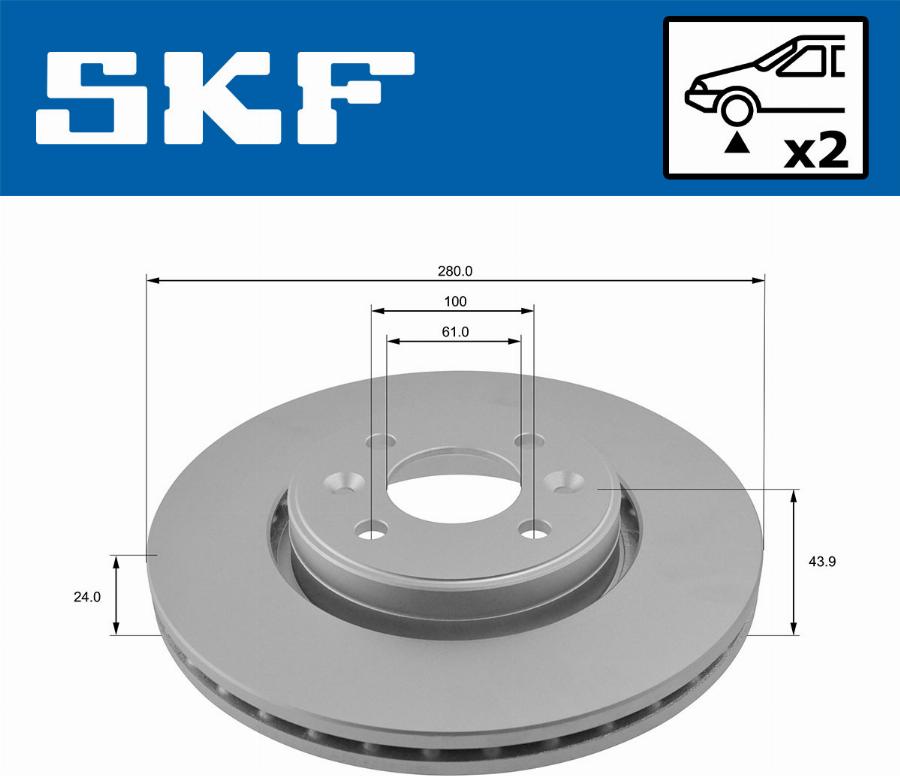 SKF VKBD 80010 V2 - Bremžu diski autodraugiem.lv