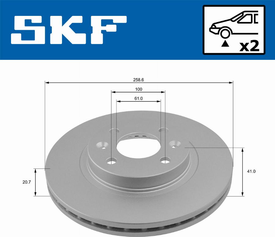 SKF VKBD 80011 V2 - Bremžu diski autodraugiem.lv