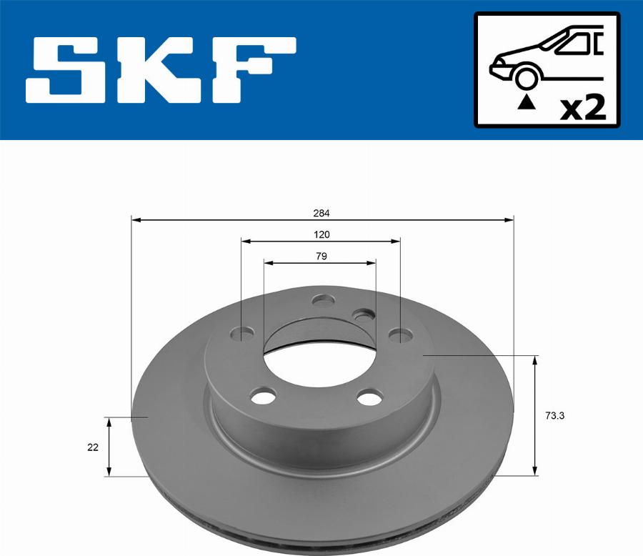 SKF VKBD 80089 V2 - Bremžu diski autodraugiem.lv