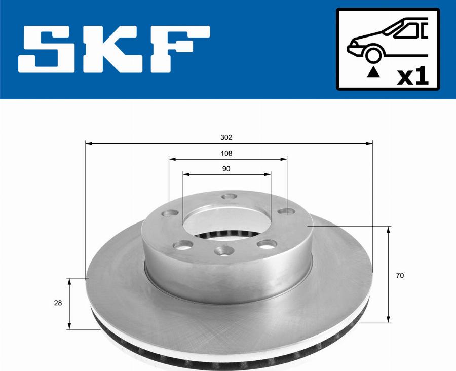 SKF VKBD 80035 V1 - Bremžu diski autodraugiem.lv