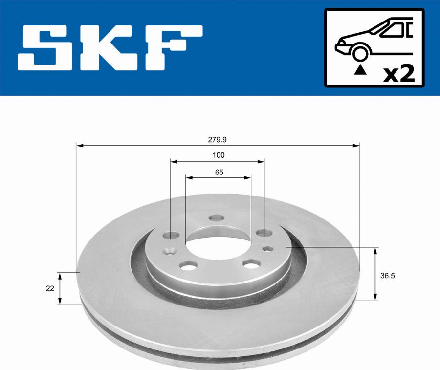 SKF VKBD 80021 V2 - Bremžu diski autodraugiem.lv