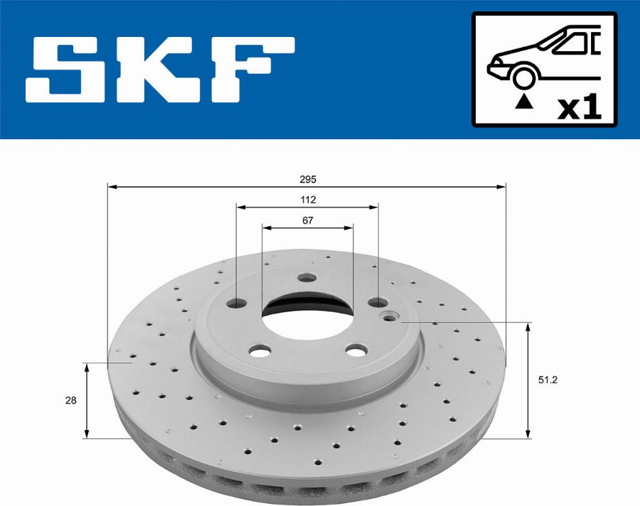 SKF VKBD 80028 V1 - Bremžu diski autodraugiem.lv