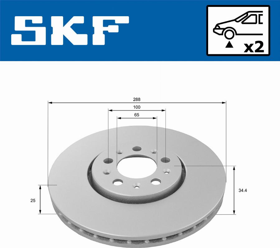 SKF VKBD 80074 V2 - Bremžu diski autodraugiem.lv