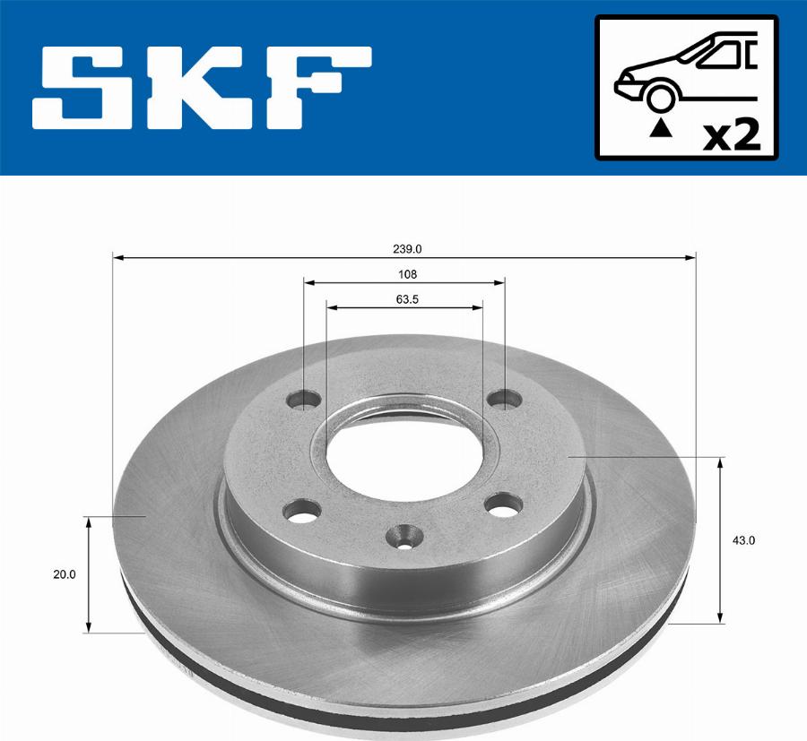 SKF VKBD 80073 V2 - Bremžu diski autodraugiem.lv