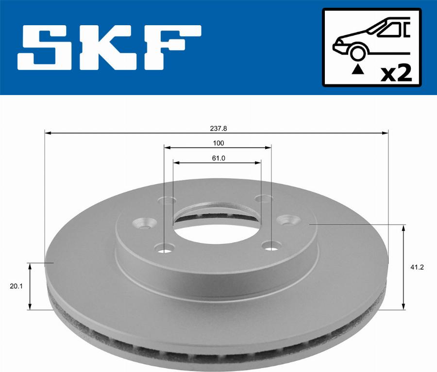 SKF VKBD 80195 V2 - Bremžu diski autodraugiem.lv