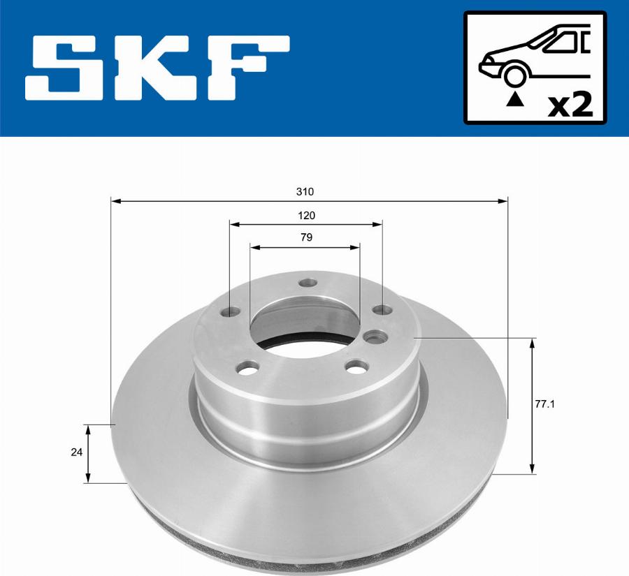 SKF VKBD 80196 V2 - Bremžu diski autodraugiem.lv