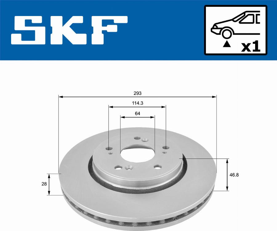 SKF VKBD 80141 V1 - Bremžu diski autodraugiem.lv