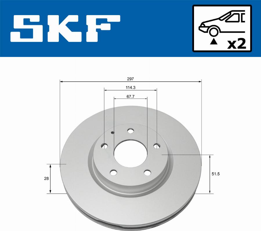 SKF VKBD 80147 V2 - Bremžu diski autodraugiem.lv