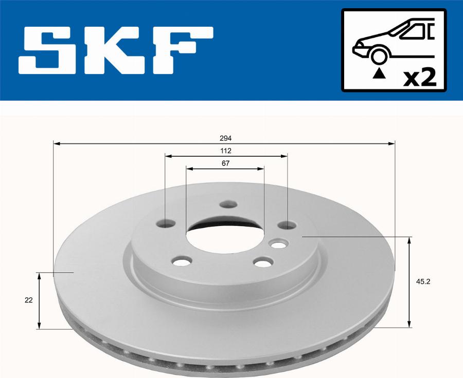 SKF VKBD 80154 V2 - Bremžu diski autodraugiem.lv