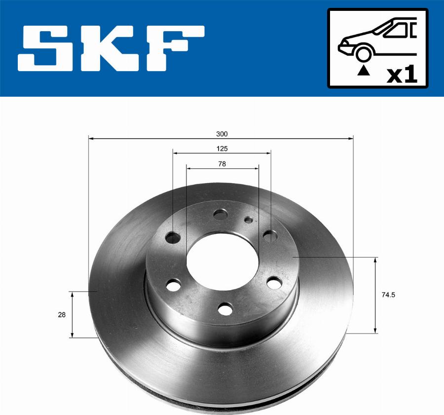 SKF VKBD 80156 V1 - Bremžu diski autodraugiem.lv
