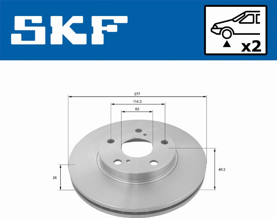 SKF VKBD 80160 V2 - Bremžu diski autodraugiem.lv