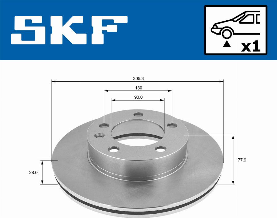 SKF VKBD 80109 V1 - Bremžu diski autodraugiem.lv