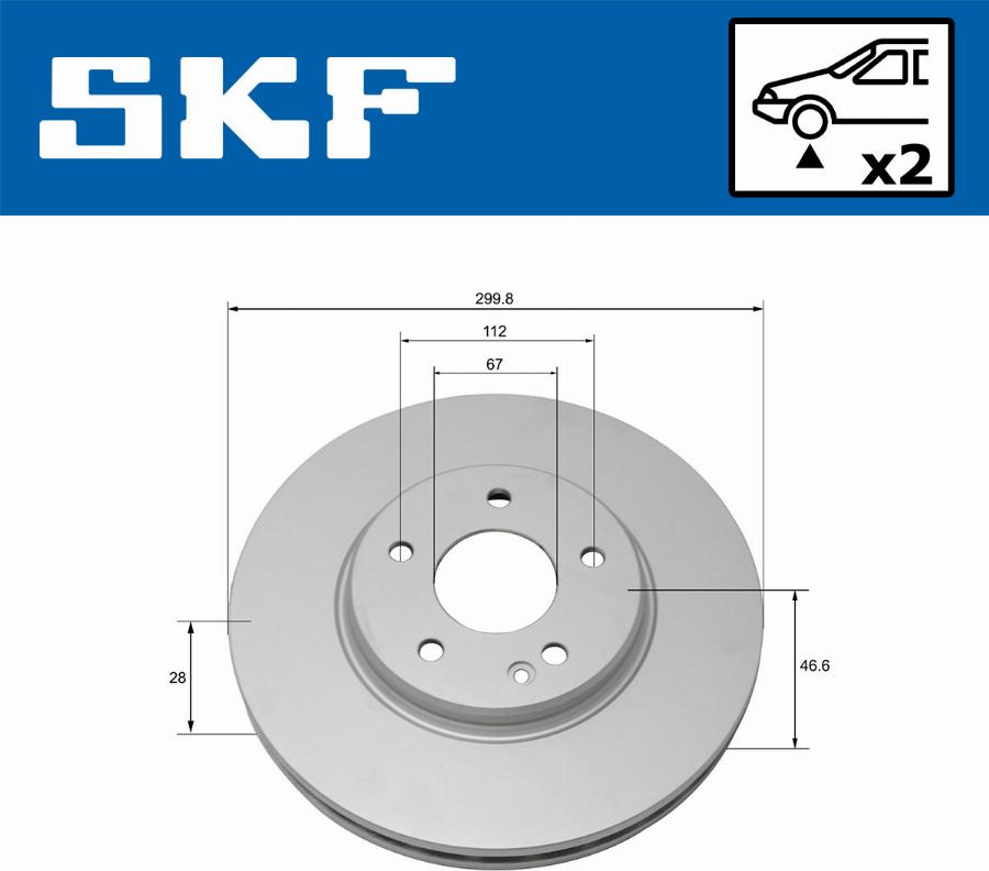 SKF VKBD 80104 V2 - Bremžu diski autodraugiem.lv