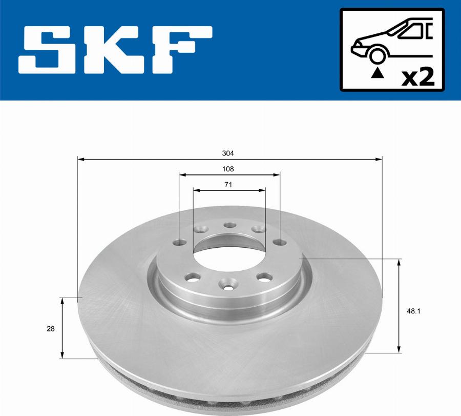 SKF VKBD 80106 V2 - Bremžu diski autodraugiem.lv