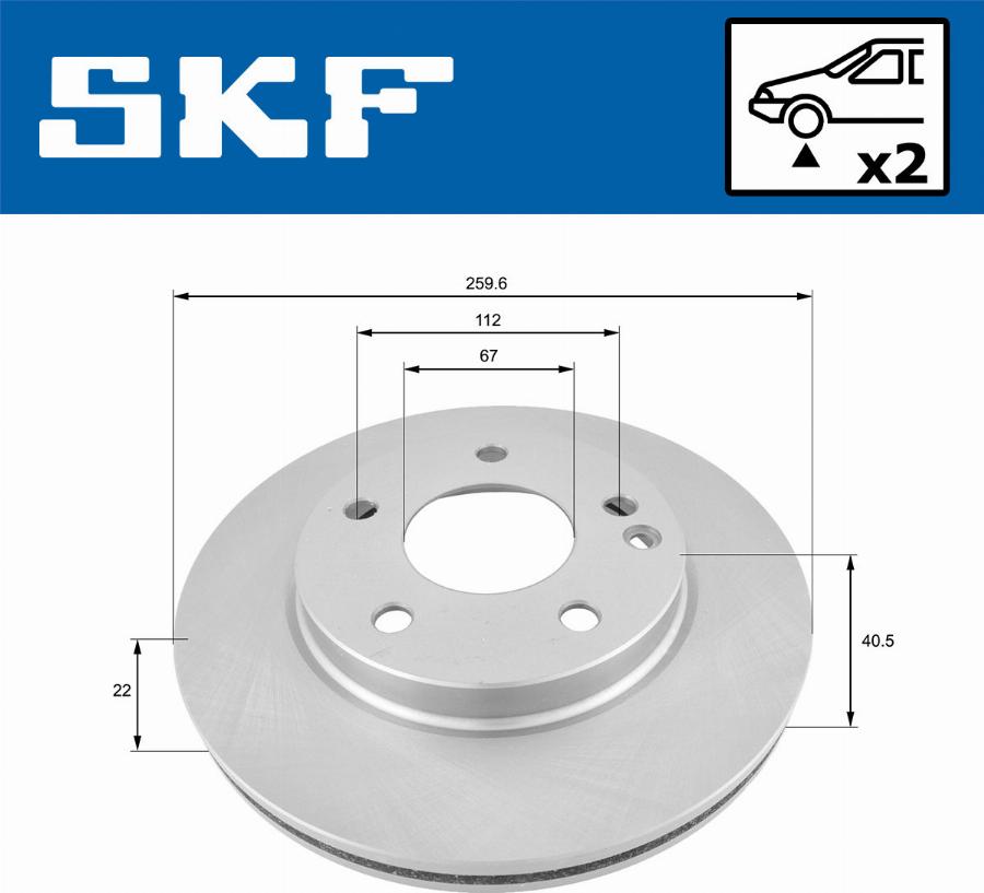 SKF VKBD 80119 V2 - Bremžu diski autodraugiem.lv