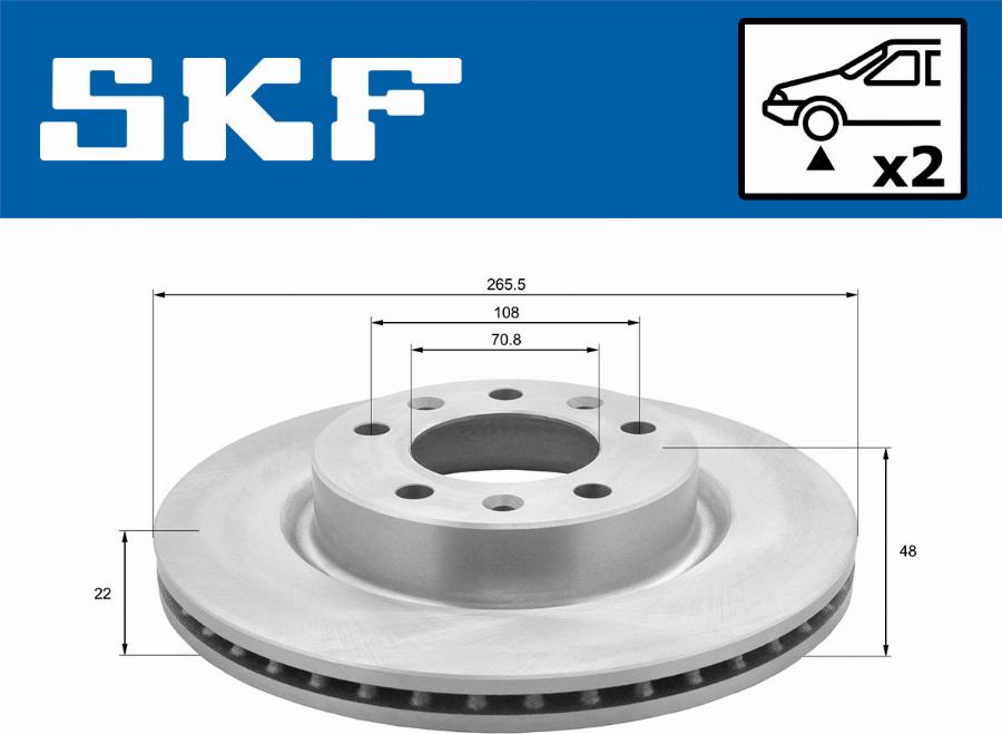 SKF VKBD 80113 V2 - Bremžu diski autodraugiem.lv