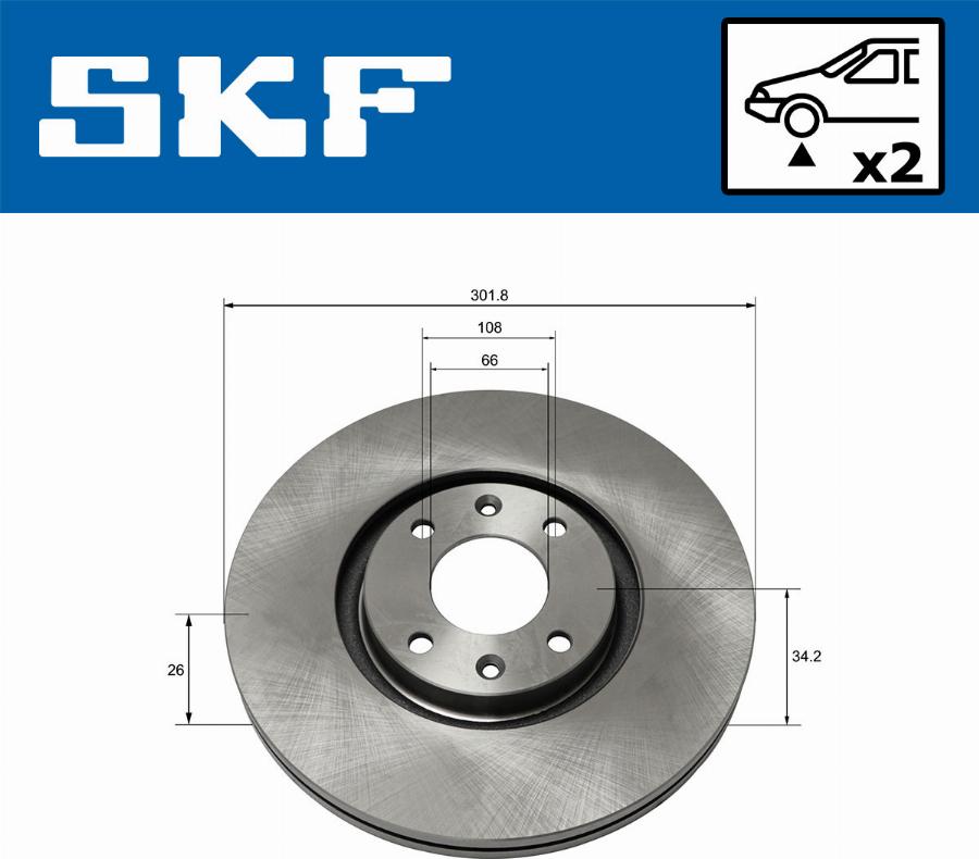 SKF VKBD 80135 V2 - Bremžu diski autodraugiem.lv