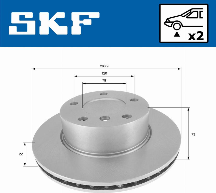 SKF VKBD 80133 V2 - Bremžu diski autodraugiem.lv