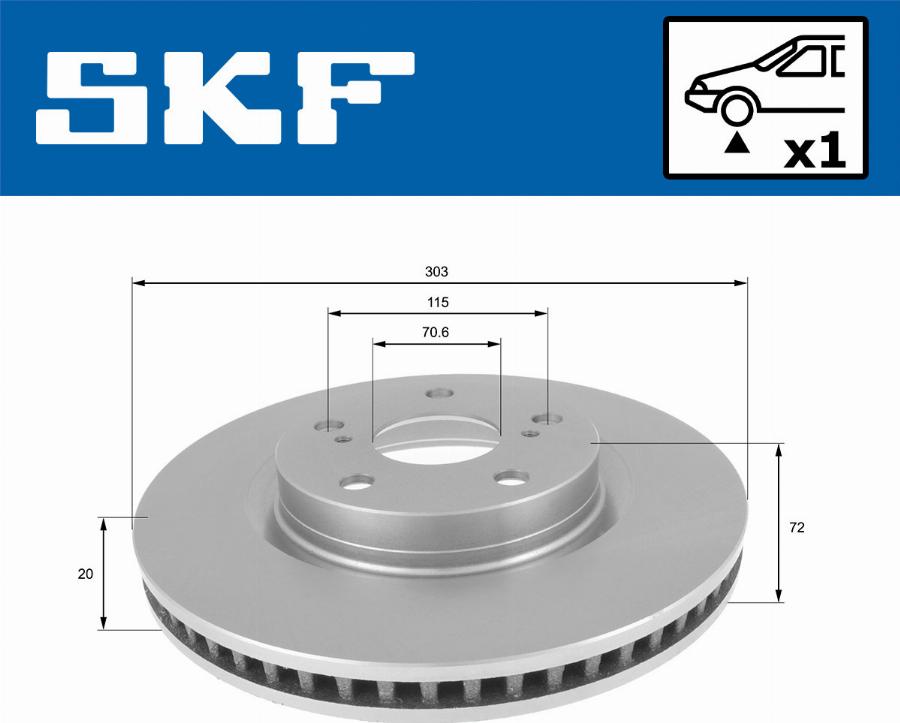 SKF VKBD 80129 V1 - Bremžu diski autodraugiem.lv