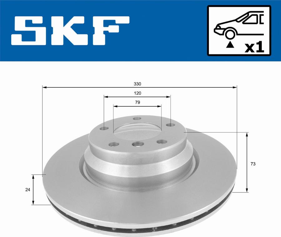 SKF VKBD 80124 V1 - Bremžu diski autodraugiem.lv