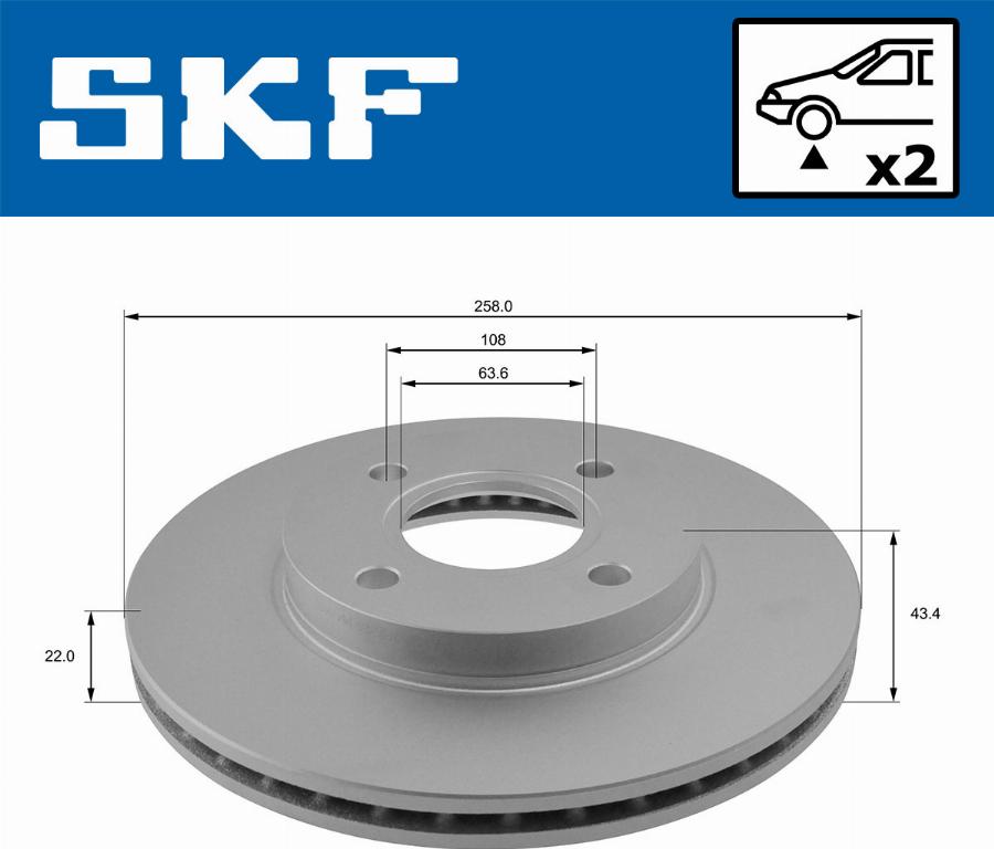 SKF VKBD 80125 V2 - Bremžu diski autodraugiem.lv