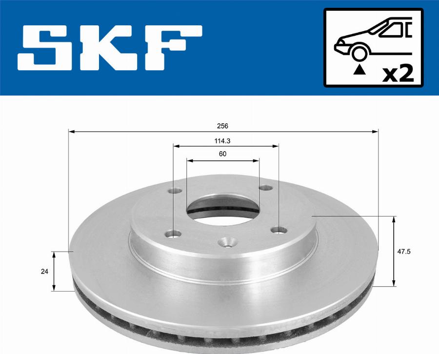 SKF VKBD 80898 V2 - Bremžu diski autodraugiem.lv