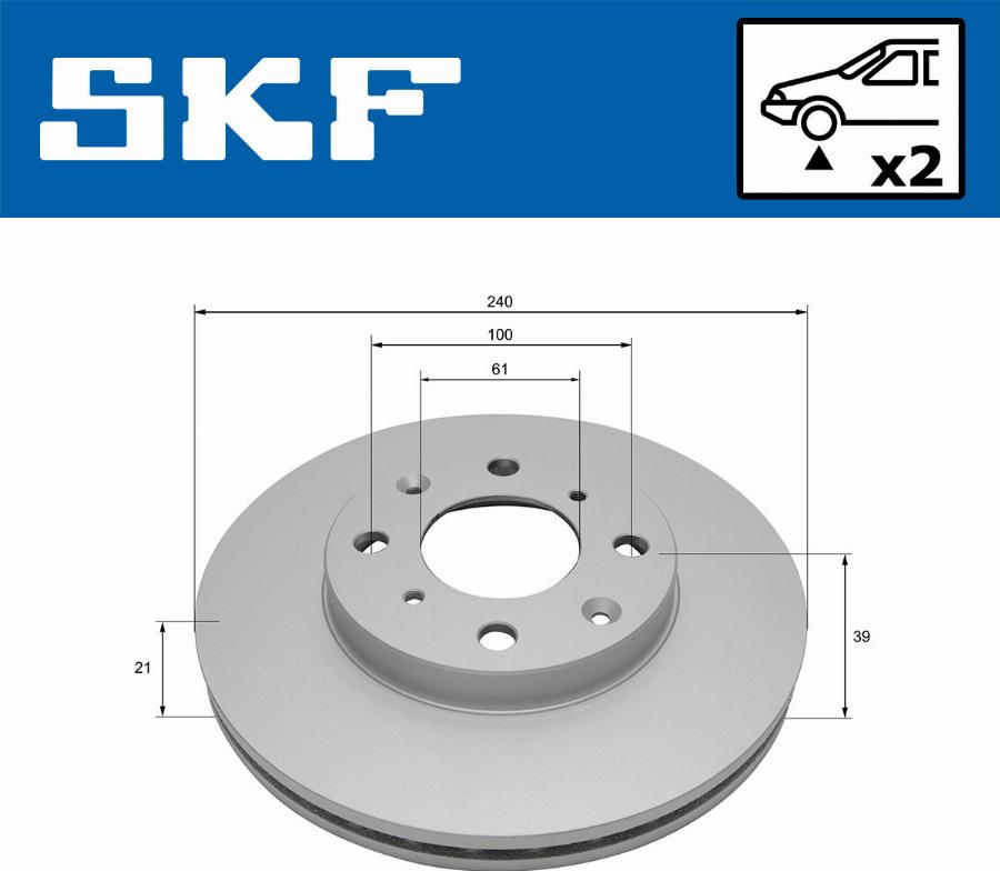 SKF VKBD 80843 V2 - Bremžu diski autodraugiem.lv