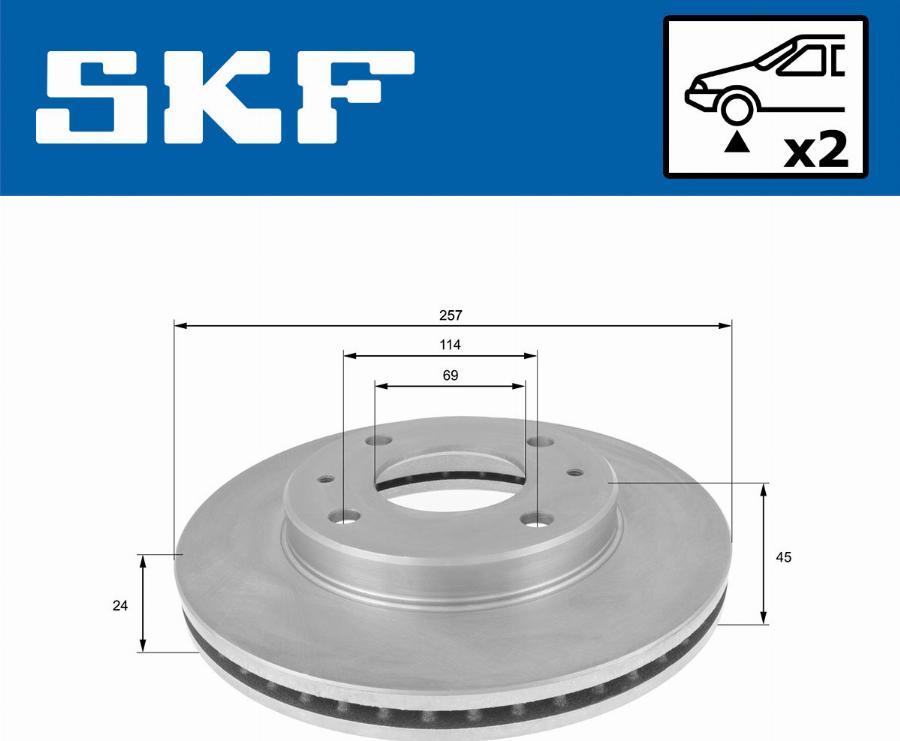 SKF VKBD 80867 V2 - Bremžu diski autodraugiem.lv