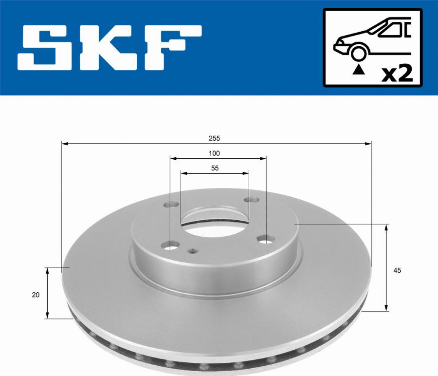 SKF VKBD 80804 V2 - Bremžu diski autodraugiem.lv