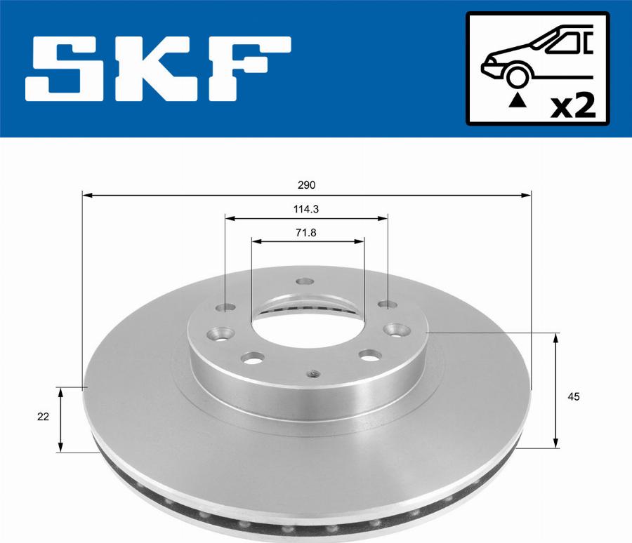 SKF VKBD 80807 V2 - Bremžu diski autodraugiem.lv