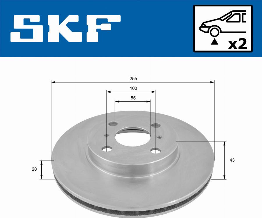 SKF VKBD 80839 V2 - Bremžu diski autodraugiem.lv