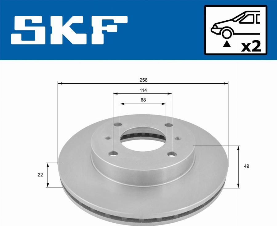 SKF VKBD 80828 V2 - Bremžu diski autodraugiem.lv