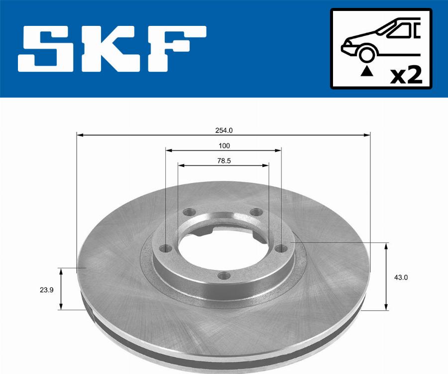 SKF VKBD 80876 V2 - Bremžu diski autodraugiem.lv