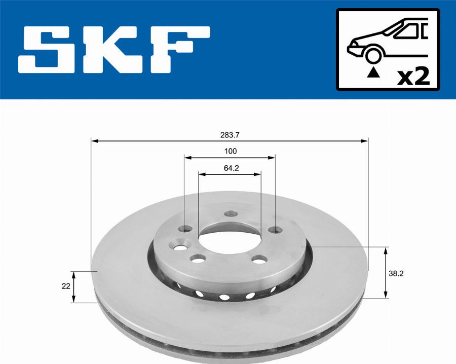 SKF VKBD 80349 V2 - Bremžu diski autodraugiem.lv