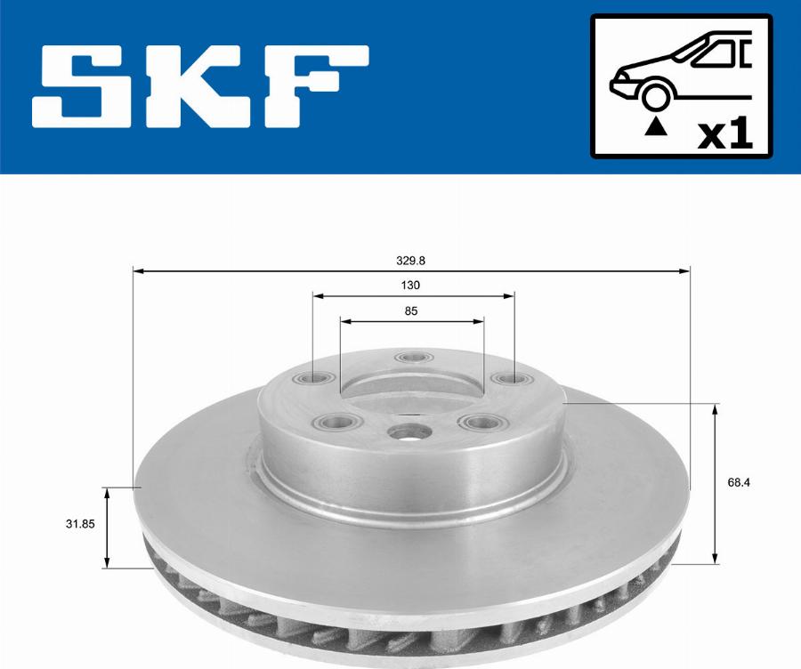 SKF VKBD 80344 V1 - Bremžu diski autodraugiem.lv