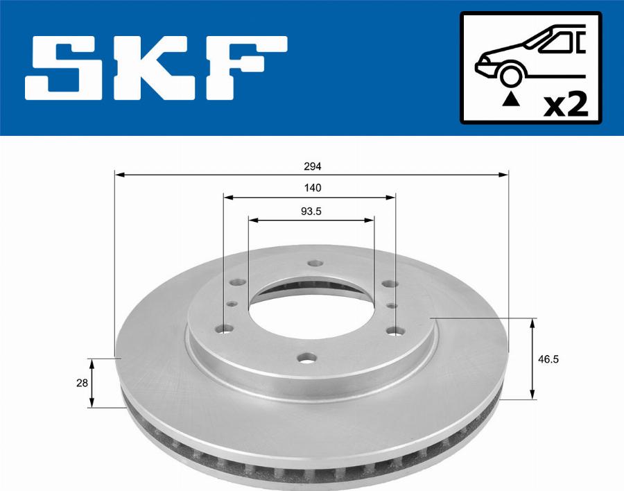 SKF VKBD 80340 V2 - Bremžu diski autodraugiem.lv