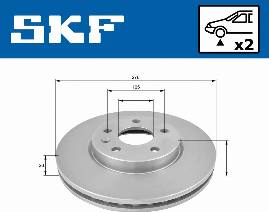 SKF VKBD 80354 V2 - Bremžu diski autodraugiem.lv