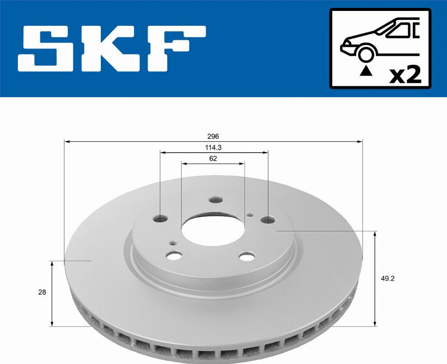 SKF VKBD 80353 V2 - Bremžu diski autodraugiem.lv