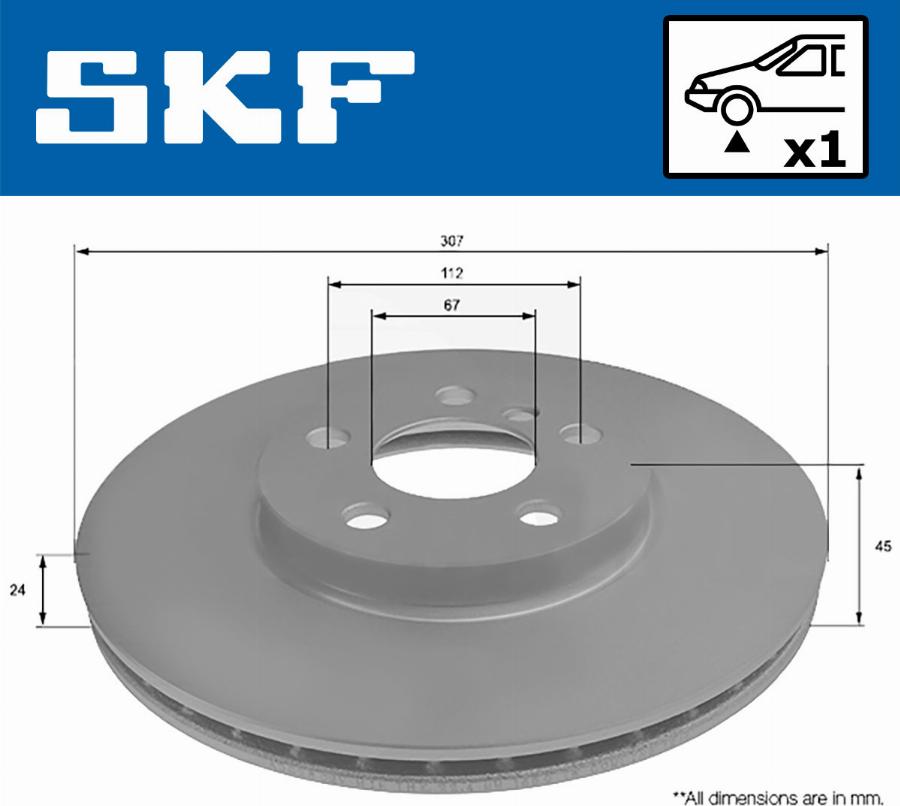 SKF VKBD 80304 V1 - Bremžu diski autodraugiem.lv