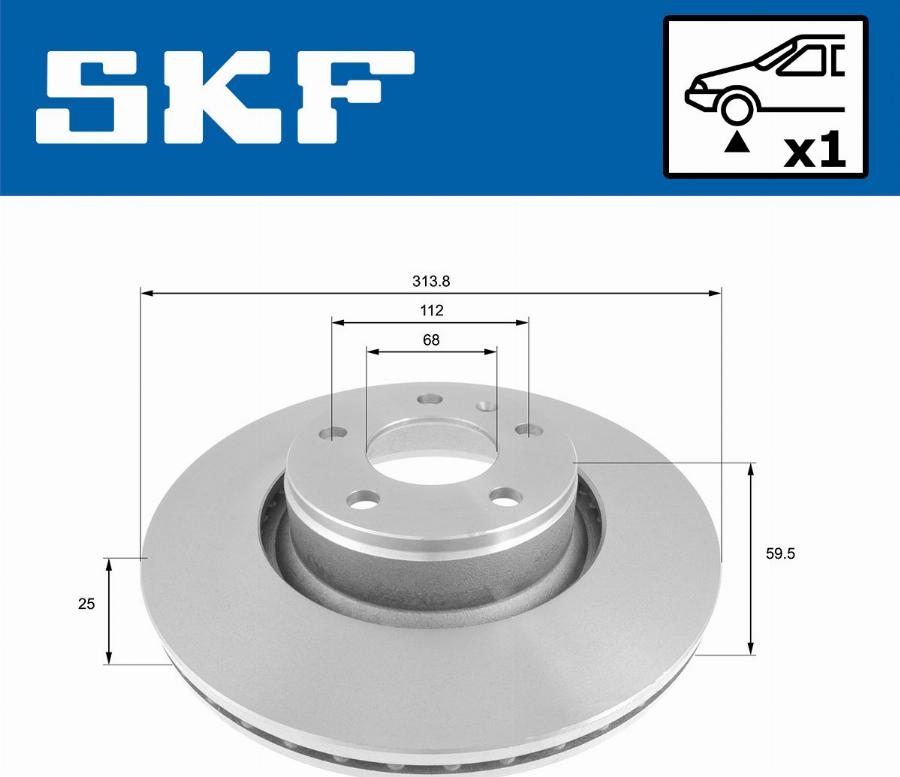 SKF VKBD 80305 V1 - Bremžu diski autodraugiem.lv