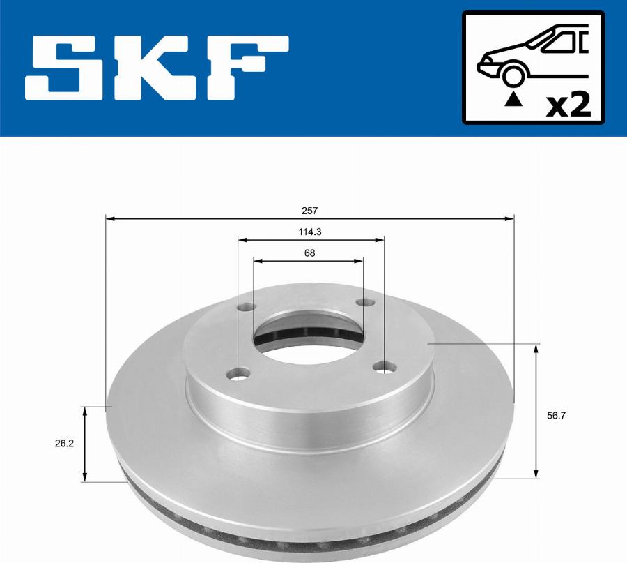 SKF VKBD 80300 V2 - Bremžu diski autodraugiem.lv