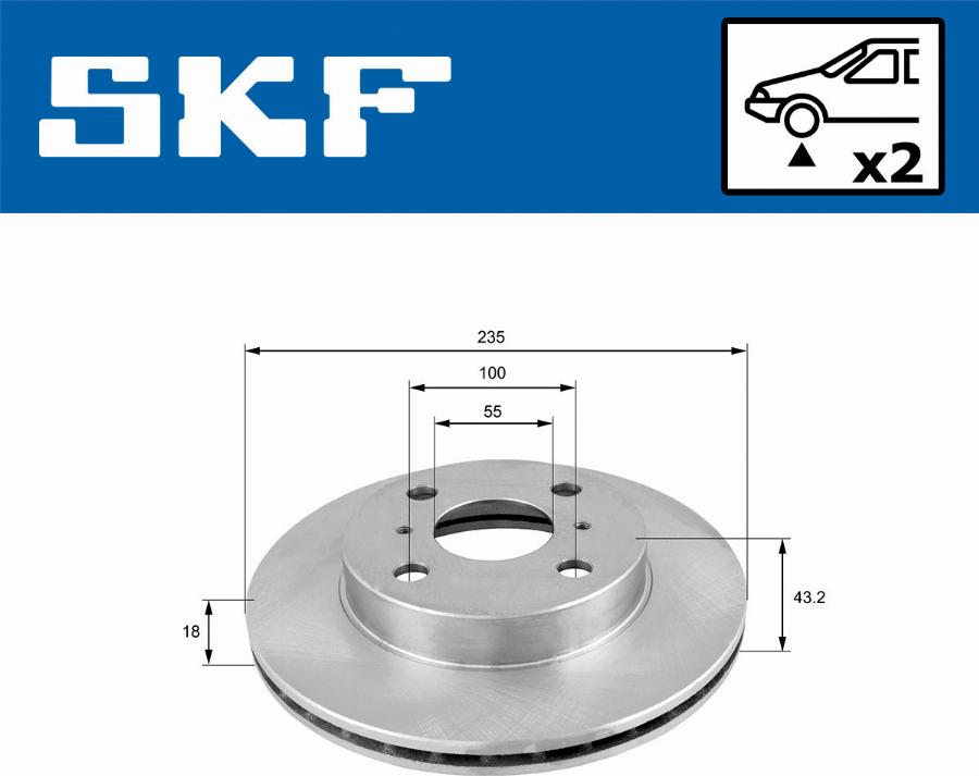 SKF VKBD 80302 V2 - Bremžu diski autodraugiem.lv