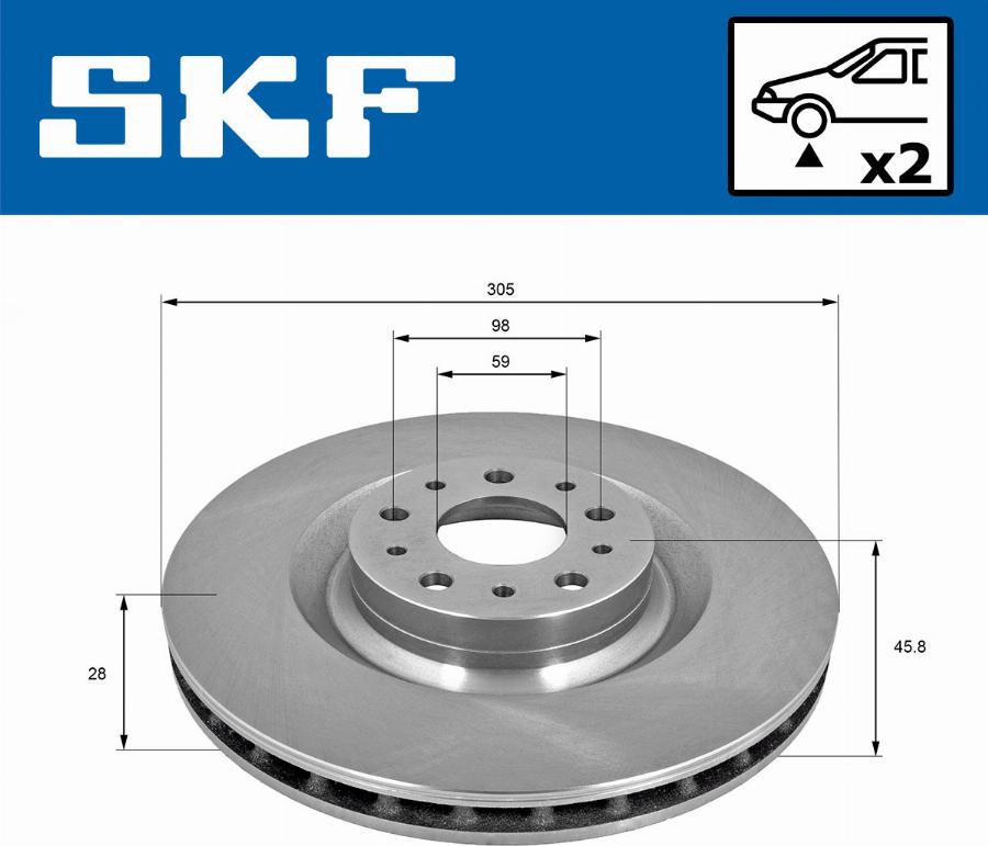 SKF VKBD 80317 V2 - Bremžu diski autodraugiem.lv