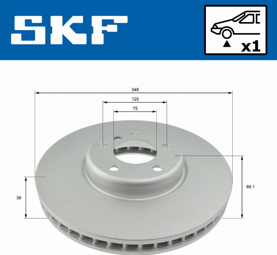 SKF VKBD 80385 V1 - Bremžu diski autodraugiem.lv