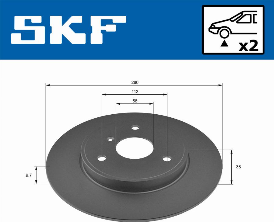 SKF VKBD 80381 S2 - Bremžu diski autodraugiem.lv