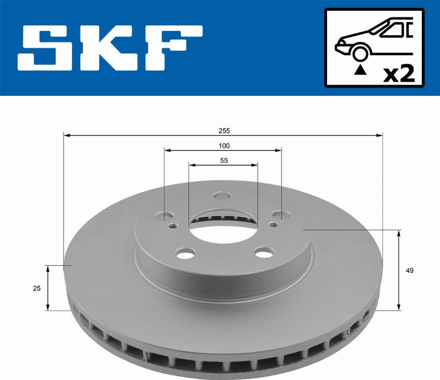 SKF VKBD 80383 V2 - Bremžu diski autodraugiem.lv