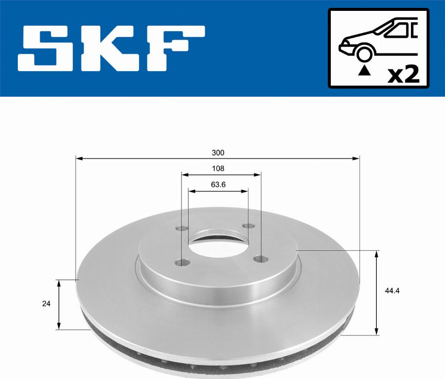 SKF VKBD 80334 V2 - Bremžu diski autodraugiem.lv